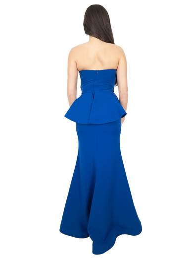 Abito da Sera a Sirena con Strass e Stola in Chiffon 29547