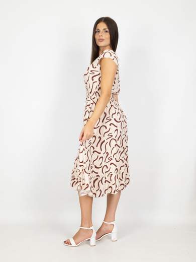 Vestito Donna Estivo Da Giorno Femminile Svasato Longuette Casual