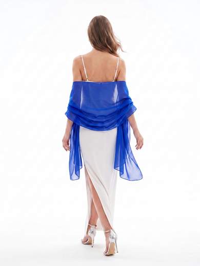 Stola in Chiffon da Cerimonia Tinta Unita Elegante