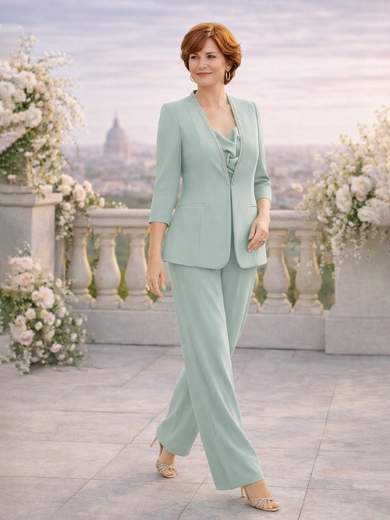 Tailleur tre pezzi da cerimonia con giacca, top e pantalone ssv990