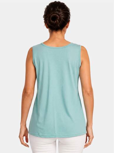 Women's Cotton Tank Top Perlarara with Rhinestones