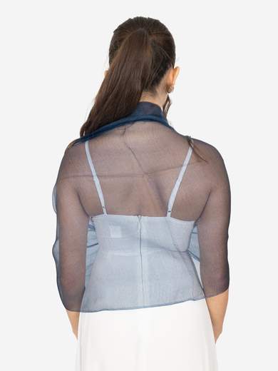 STRABELLO CERIMONIA Stola da Cerimonia in Seta e Lurex con Doppio Velo – 66x188 cm STOLA-SETA