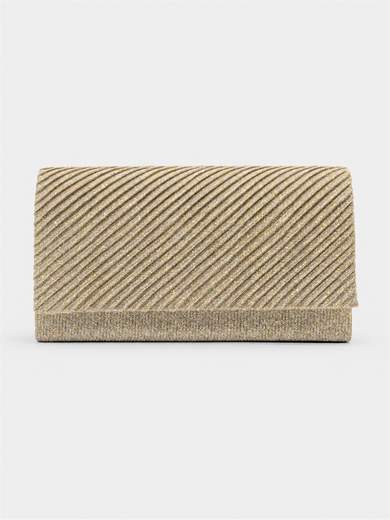 Pochette Oro Glitterata da Cerimonia con Catenella XX3480-ORO
