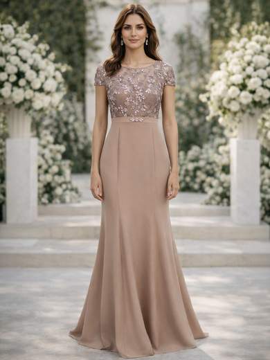 Abito Lungo a Sirena con Giacca e Paillettes 35484