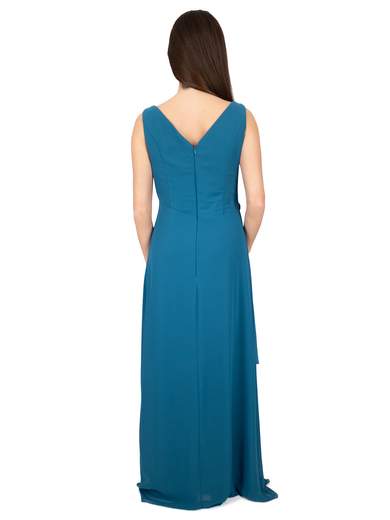 ROMEO GIGLI Abito lungo da cerimonia stile impero con scollo a V e stola inclusa R-009