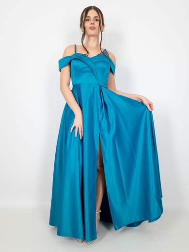 JEAN CRYÒ Abito lungo elegante da cerimonia con spacco 35340