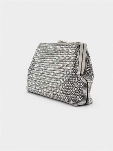 Clutch Gioiello Argento con Strass MD2539-ARGENTO