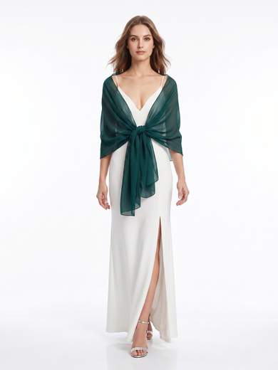 Elegant Solid Color Chiffon Ceremony Stole