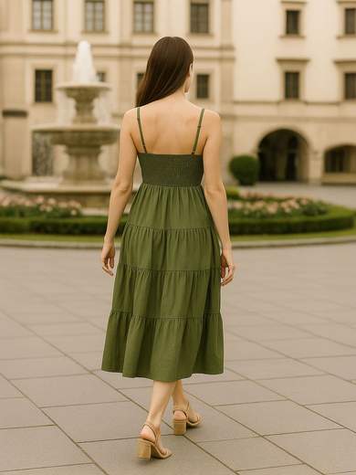 Trending Milano Vestito Estivo Donna in Cotone con Corpetto in Sangallo RB5792M1