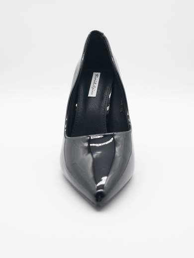 Scarpe décolleté nere lucide con tacco stiletto