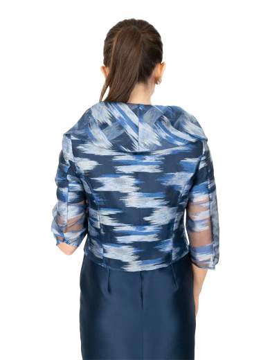 Peg Moda Tubino da cerimonia corto in mikado con giacca in tessuto Fil Coupé 517-119