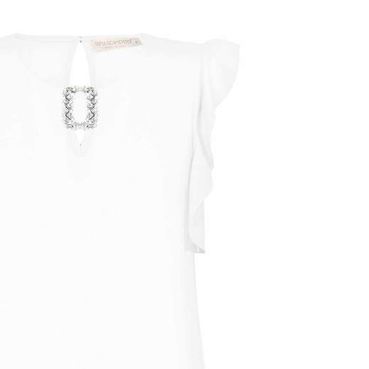 RINASCIMENTO Blusa Donna Elegante in Chiffon con Giromanica con Volant