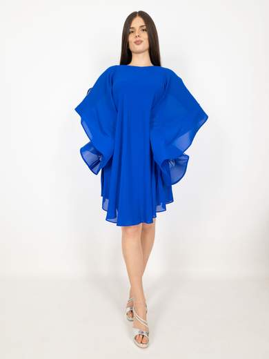 Abito corto elegante con maniche a campana