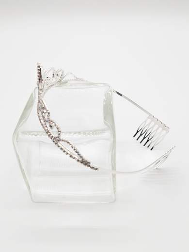 Fashion Jewelry Diadema Corona Argento con Strass per 18 Anni ed Eventi A99035-1000