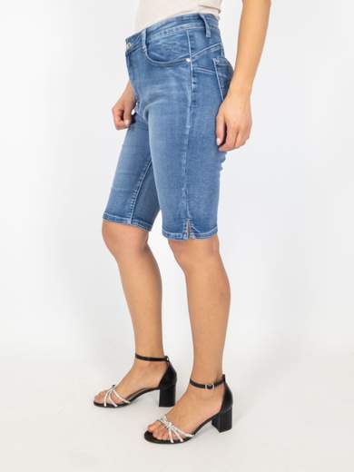 Bermuda Jeans Donna Curvy Push Up Vita Alta Elasticizzati SUP02-CY85