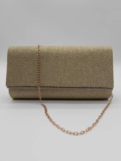 ALUSBELL Borsa Da Sera In Glitter Con Fiocco Di Strass, Pochette Elegante Con Catena Staccabile, 22,4x5,1x9,9 Cm