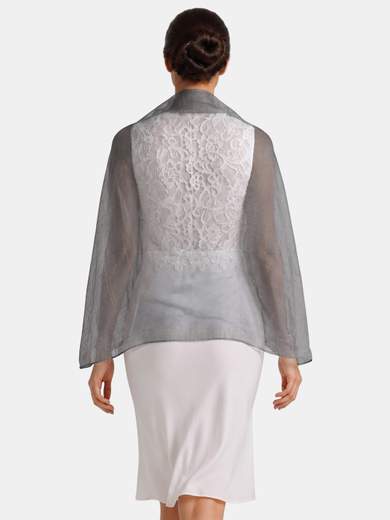 Stola da Cerimonia in Tulle con Fili Glitterati