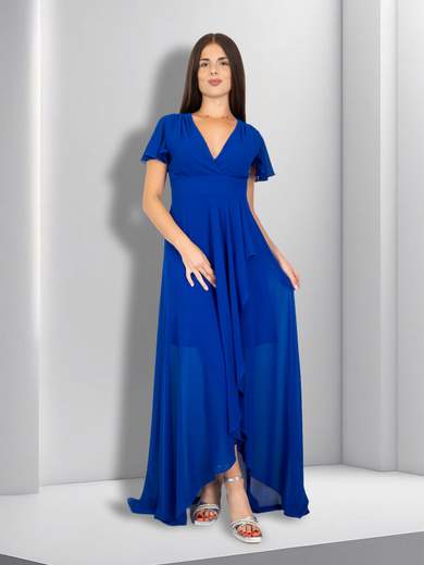 STRABELLO CERIMONIA Abito da cerimonia lungo stile impero con spacco frontale A29599-4042-ALIDA-CURVY