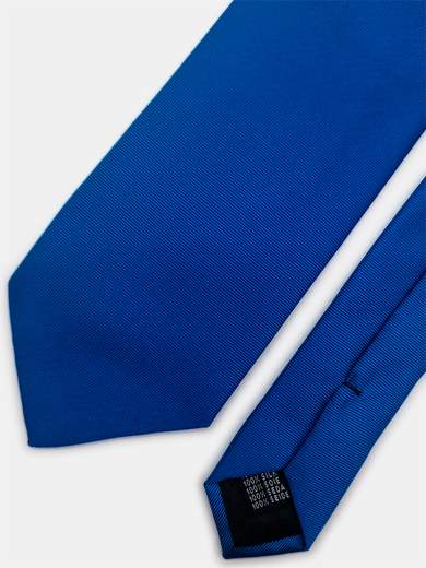 100% Silk Cobalt Blue Tie - CRV-L-MIC-001