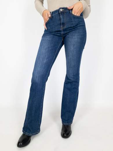 Jeans A Zampa Donna Vita Alta Bootcut Elasticizzati Economici