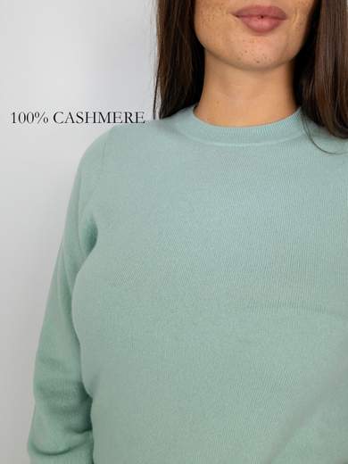 Intreccio Maglia Girocollo In Puro Cashmere Donna Elegante E Casual