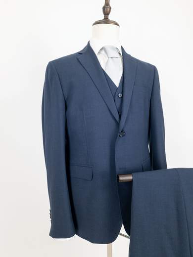 Men’s Drop 7 slim fit three-piece virgin wool suit
