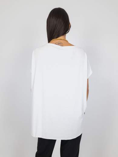 BLUE JOINT T-shirt Donna In Viscosa Basic Oversize Mezze Maniche