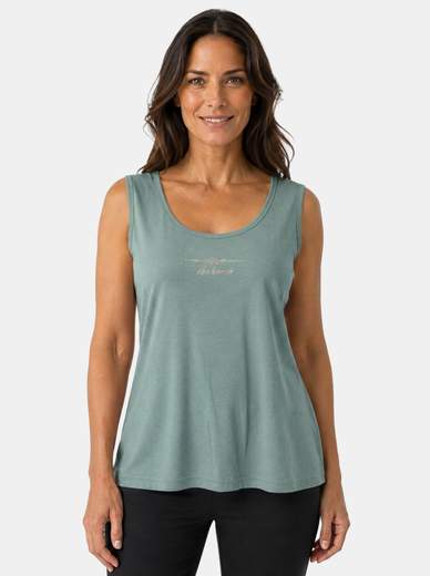 Women's Cotton Tank Top Perlarara with Rhinestones