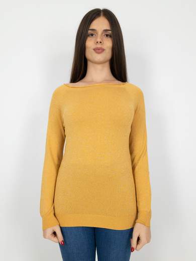 STRABELLO Maglia Scollo A Barchetta Donna Manica Lunga In Lurex