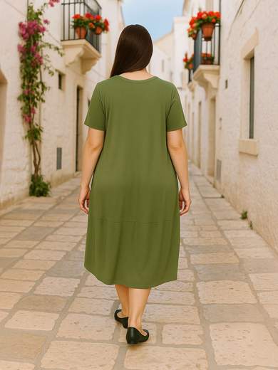 Curvy Girl Abito curvy donna in viscosa elasticizzata – Taglia unica 46-52 32853