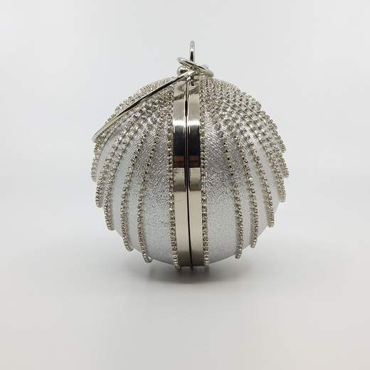 MICHELLE MOON Pochette a Sfera Argento con Strass SX4831-ARGENTO