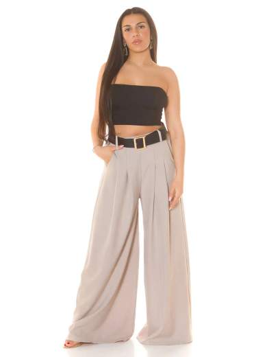 KOUCLA Pantaloni Koucla a Vita Alta con Gamba Larga e Cintura 0000H6321