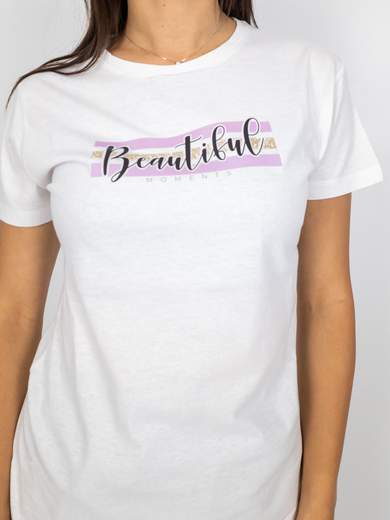 BLUE JOINT T-shirt Maniche Corte Donna In Cotone Con Scritte E Stampe 24031