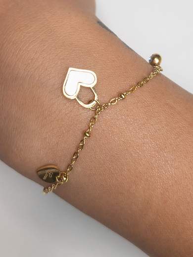 Strabello Bijoux Bracciale Cuori Dorati 87316-0