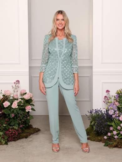 Bianca Brandi Completo pantalone da cerimonia tre pezzi mamma della sposa 29662