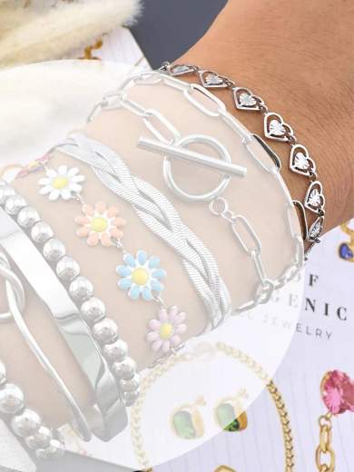 Strabello Bijoux Silver Hearts Glow 87775-0