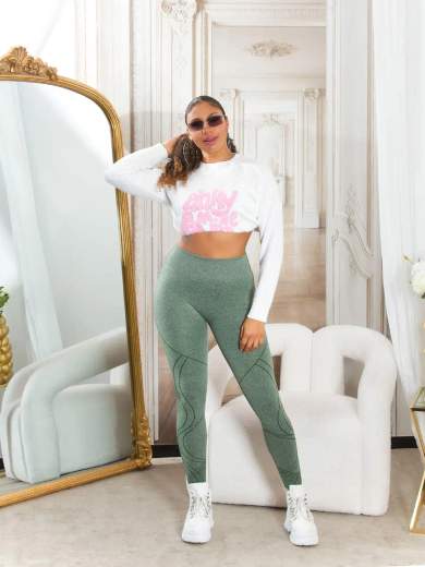 KOUCLA Leggings Modellanti a Vita Alta con Scrunch 0000HL-1367