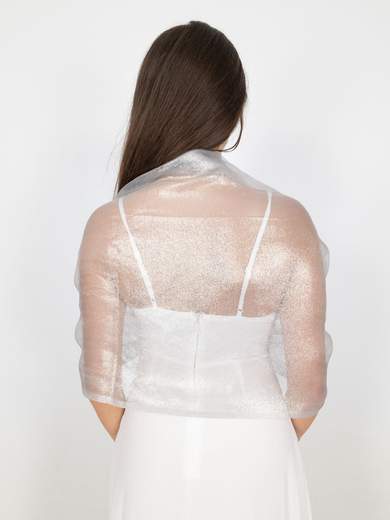 STRABELLO CERIMONIA Stola Cerimonia Elegante Donna Glitterata Doppio Velo