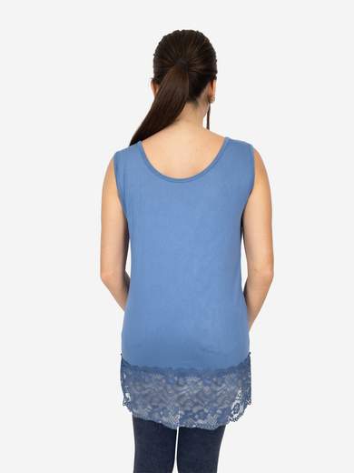 Canotta Lunga Curvy con Pizzo per Donna – Morbida e Comoda