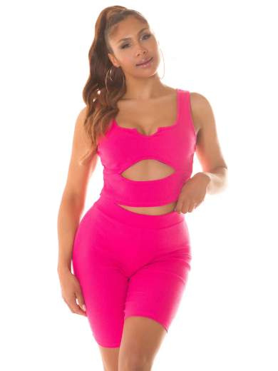 KOUCLA Completo Sportivo Sexy con Taglio Frontale 0000SET6166