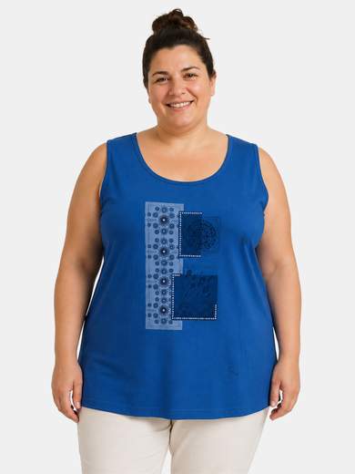 PERLARARA Curvy Cotton Tank Top Maxi 54-58 CE2114