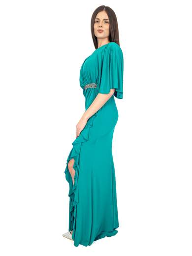 Bianca Brandi Abito Lungo Cerimonia Elegante Donna Stile Impero Con Spacco
