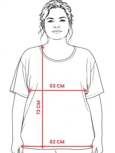 Maxi Curvy T-shirt 100% Cotton One Size 56/58