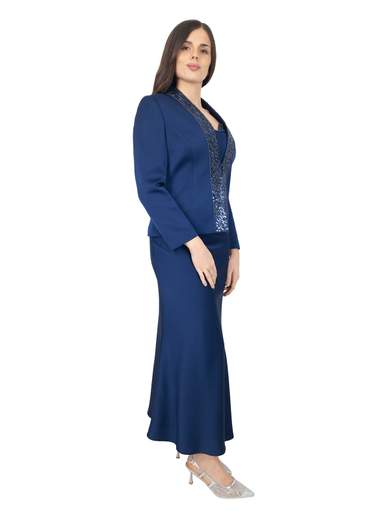 Bianca Brandi Completo Tre Pezzi Elegante con Gonna Longuette, Giacca e Corsetto 29672