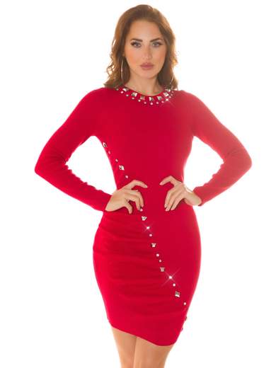 KOUCLA Abito sexy in maglia con borchie 0000PU0925