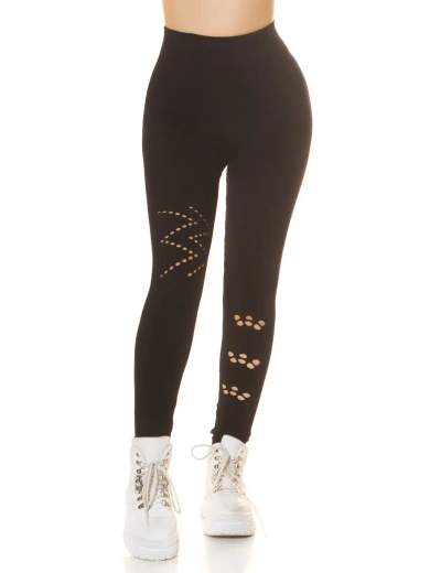 Leggings Sexy Vita Alta con Ritagli – Modello 0000K-19