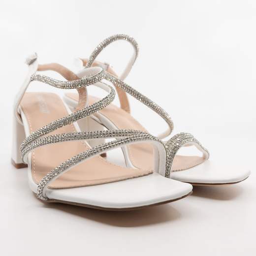 Scarpe da Cerimonia Donna Eleganti con Strass Argento