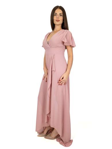 STRABELLO CERIMONIA Abito da cerimonia lungo stile impero con spacco frontale A29599-4042-ALIDA-CURVY