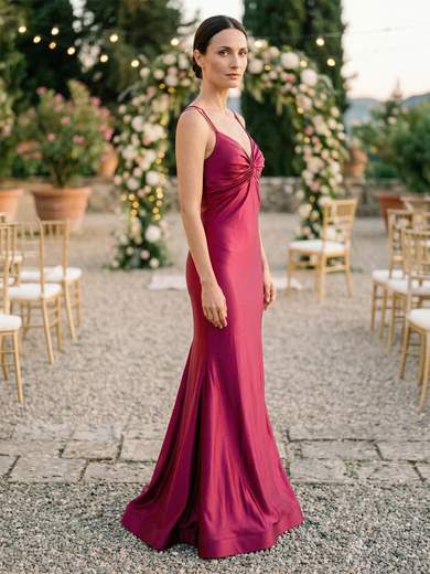 Abito Lungo a Sirena in Raso per Cerimonia con Stola Inclusa