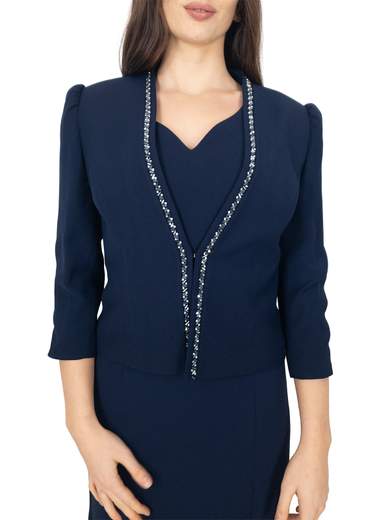 Abito lungo da cerimonia con giacca per la mamma della sposa o sposo